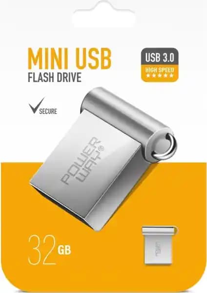 Powerway 32 GB USB 3.0 Metal Mini USB Flash Bellek Yüksek Hızlı ve Taşınabilir