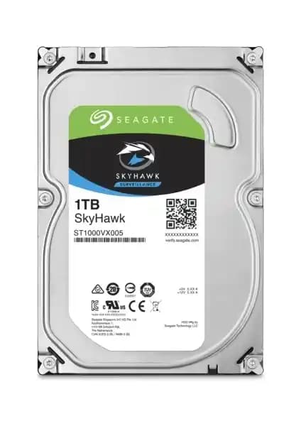 Seagate Skyhawk 1TB 3.5 İnç SATA 3 Güvenlik ve Video Kaydı İçin Dayanıklı Disk