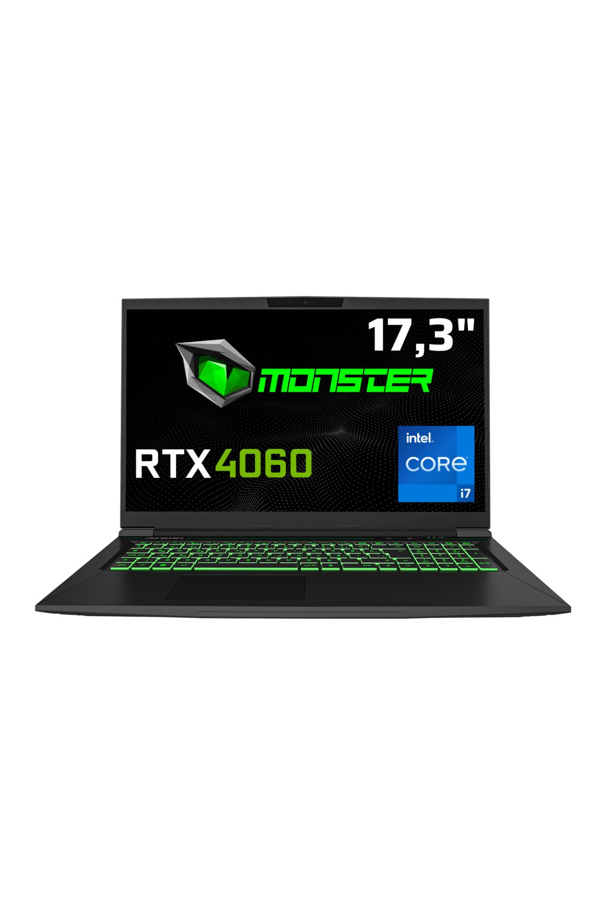 MONSTER Tulpar T7 V20.8.2 Intel Core i7 12700H 32 GB RAM 1 TB SSD 8 GB RTX 4060 FreeDOS 17,3" FHD 144 Hz